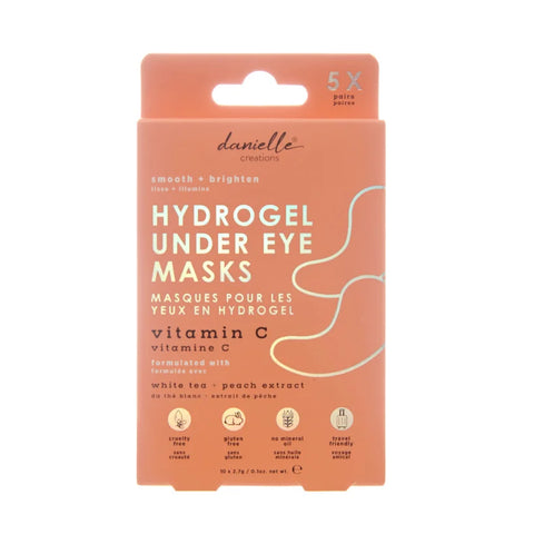 Danielle Creations DC8711VCHN 5 Pair Hydrogel Under Eye Masks - Vitamin C 5 X Pair Under E