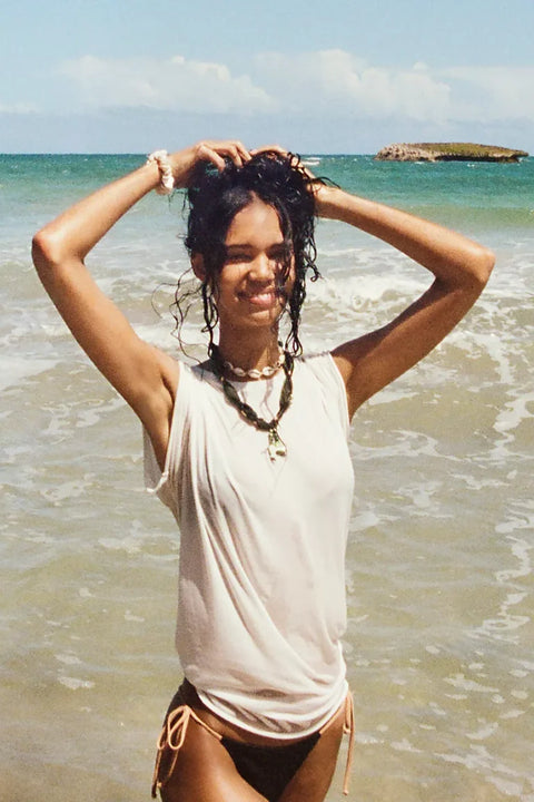Free People Nina Tee in Ivory