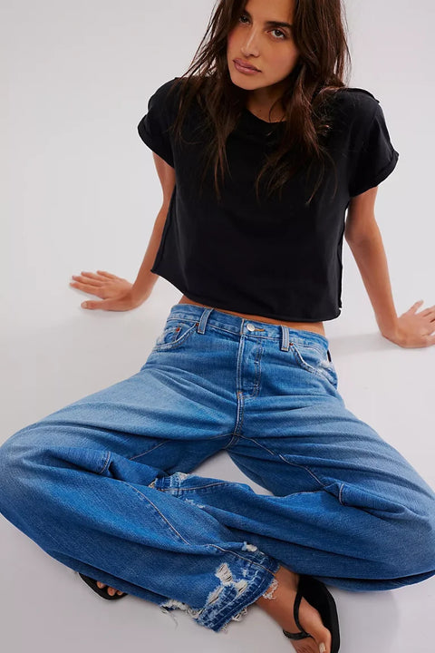 Free People The Perfect Tee in Black