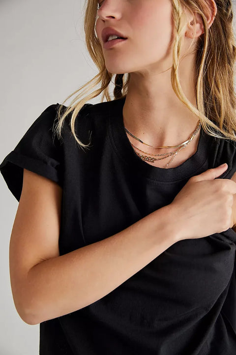 Free People The Perfect Tee in Black