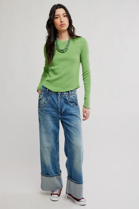 Free People Easy Does It Tee In Jade