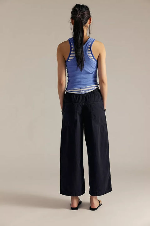 Free People Easy Peasy Pull On Jeans In Black