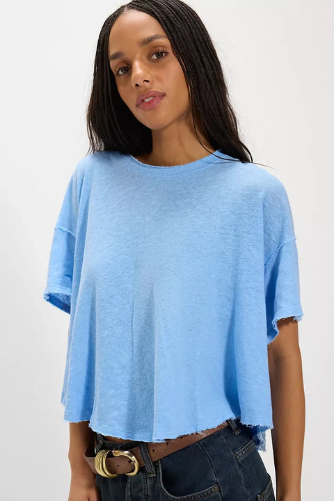 Free People Elsie Swing Tee In Blissful Blue