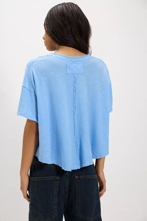 Free People Elsie Swing Tee In Blissful Blue
