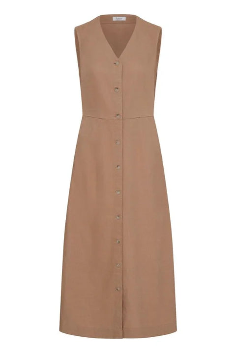 B Young Falakka Button Dress 2 In Woodsmoke
