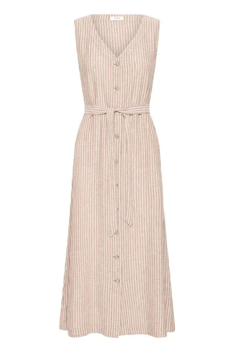 B Young Falakka Button Dress 2 In Woodsmoke Stripe