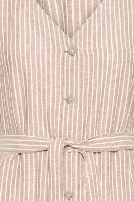 B Young Falakka Button Dress 2 In Woodsmoke Stripe