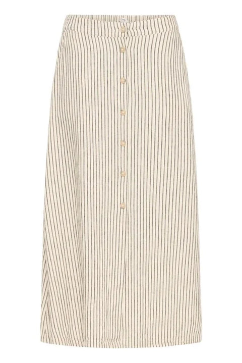 B Young Falakka Button Skirt In Rainy Day Stripe