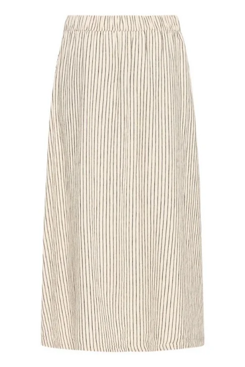 B Young Falakka Button Skirt In Rainy Day Stripe