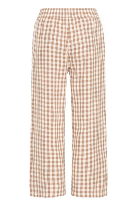 B Young Falakka Crop Pants In Woodsmoke Check
