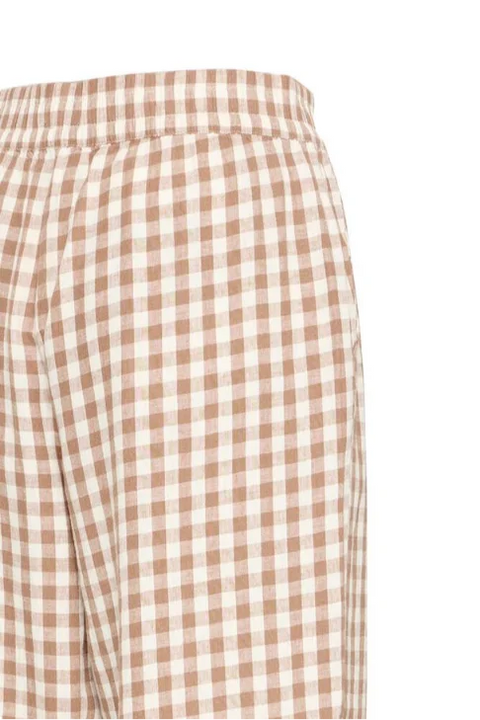 B Young Falakka Crop Pants In Woodsmoke Check