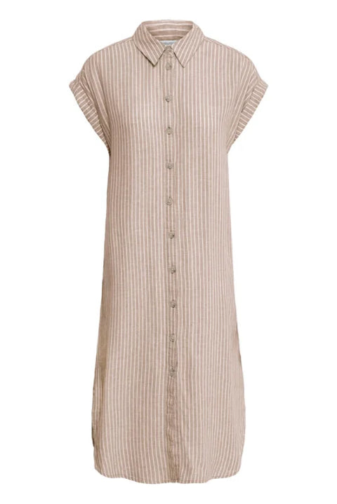 B Young Falakka Ss Shirt Dress In Woodsmoke Stripe