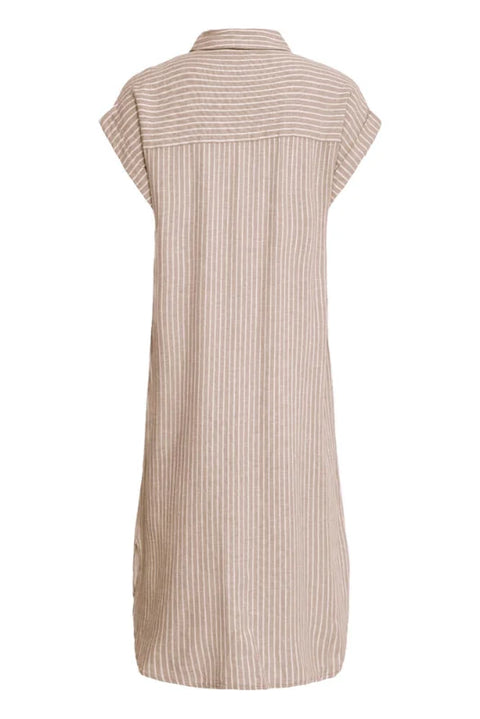 B Young Falakka Ss Shirt Dress In Woodsmoke Stripe