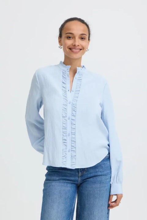 B Young Flavie Shirt In Chambray Blue