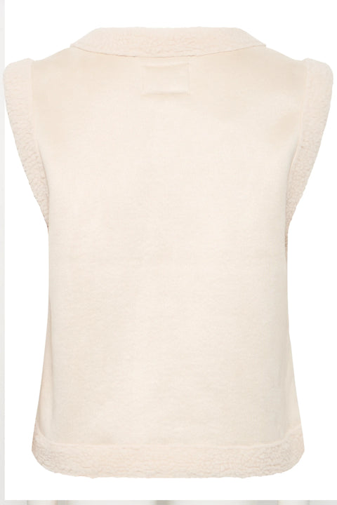 Fransa Elektra Waistcoat In Limestone Melange