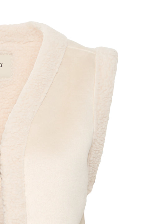 Fransa Elektra Waistcoat In Limestone Melange