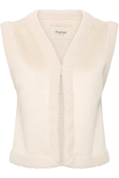 Fransa Elektra Waistcoat In Limestone Melange