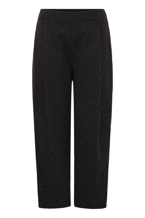 Fransa Minta Pants In Charcoal Grey melange