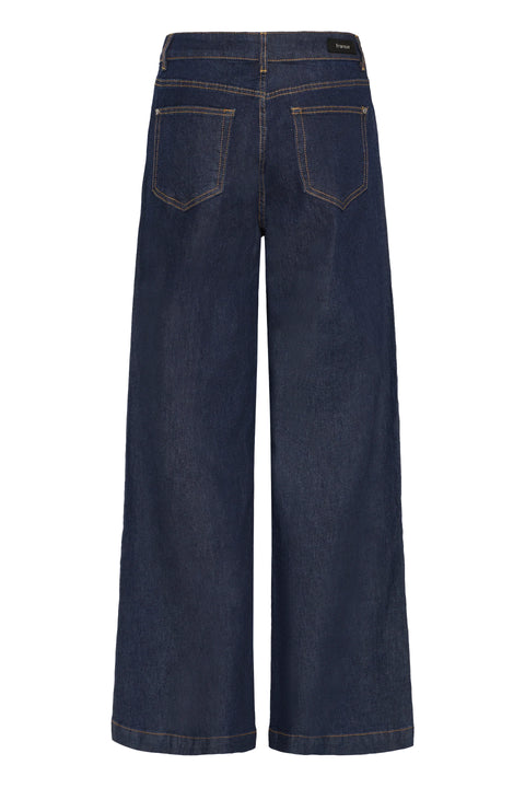 Fransa Chicago Hanna Jeans In Raw Blue Denim