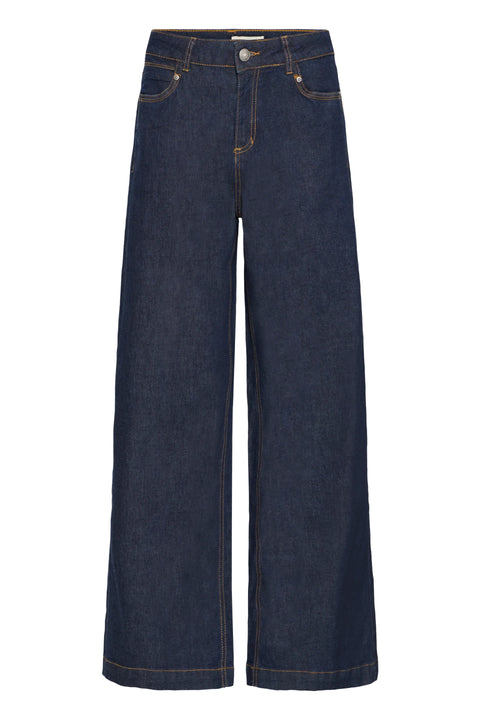 Fransa Chicago Hanna Jeans In Raw Blue Denim