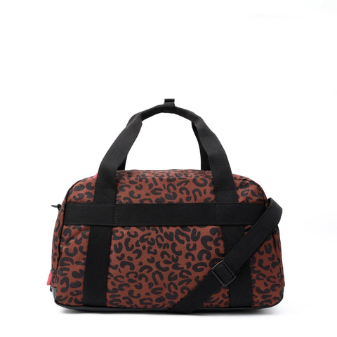 Roka London Gatwick Duffel Bag In Scarlet Leopard Canvas