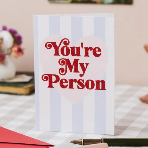 Oh Squirrel GL114 You're my Person' Valentine w/ Glitter