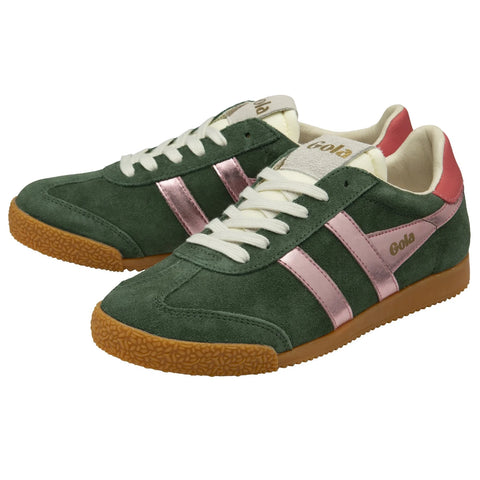 Gola CLB790NK Elan Glitz Trainer Evergreen/Pink/Coral
