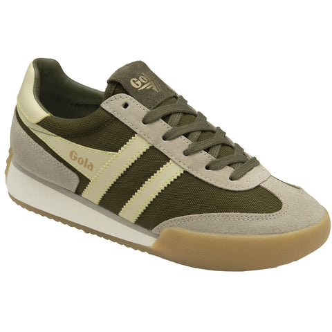 Gola CLB797NC Pacer Trainer Khaki/Bone/Buttermilk