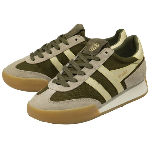 Gola CLB797NC Pacer Trainer Khaki/Bone/Buttermilk