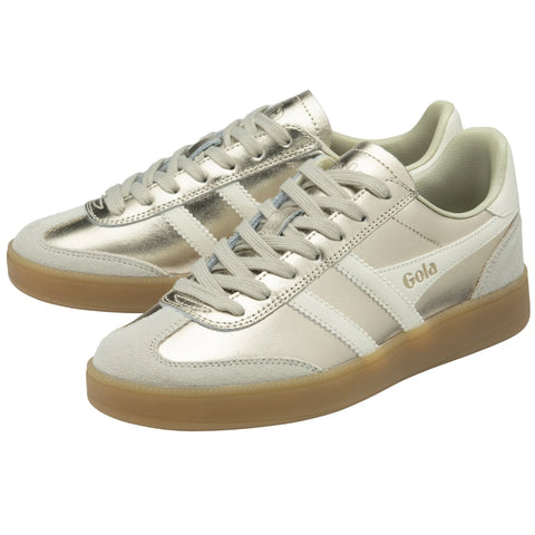 Gola CLB783YW Viper Metallic Trainer Gold/Off White/Gum