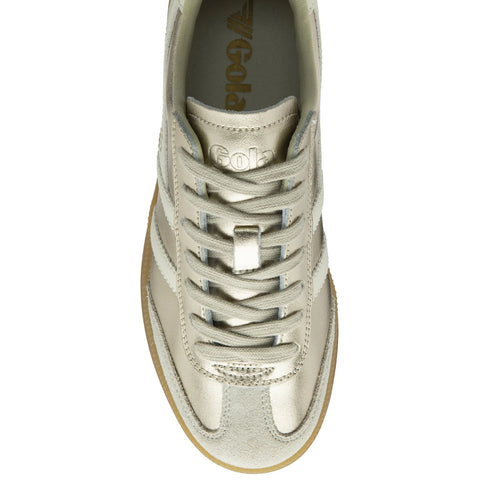 Gola CLB783YW Viper Metallic Trainer Gold/Off White/Gum