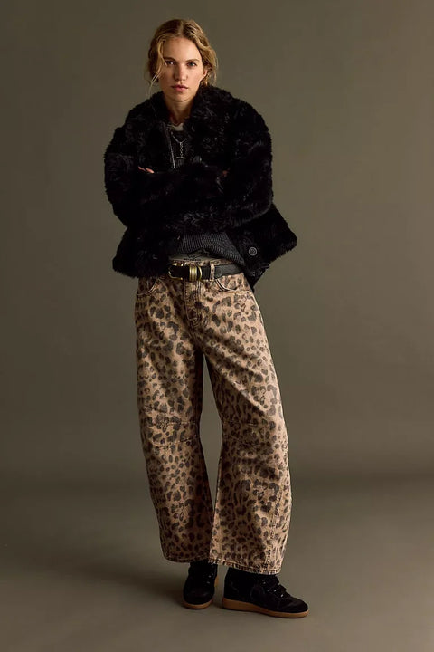 Free People Good Luck Printed Barrel In Brown Sugar Combo