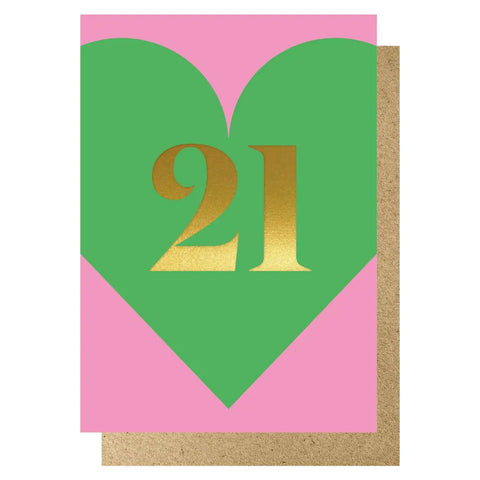Lucky Ink H3 005 Heart age 21 card