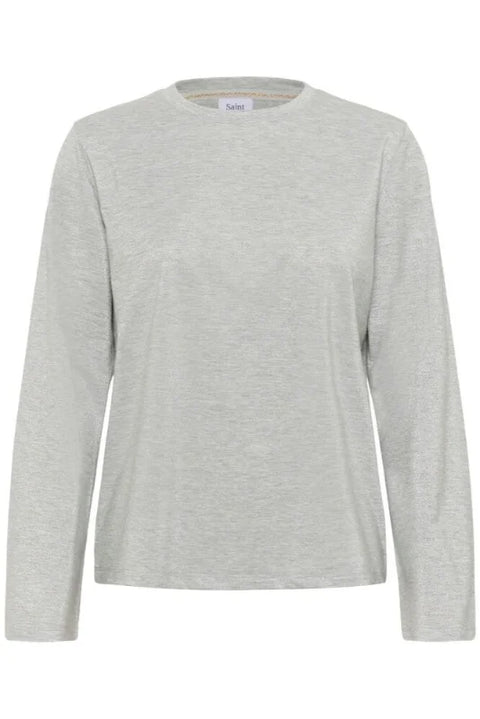Saint Tropez Haga Blouse In Pearl Grey Melange
