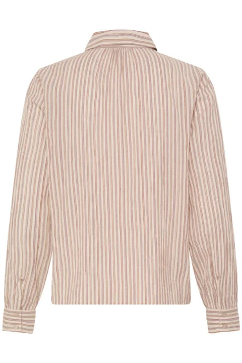 B Young Hellis Ls Shirt In Fig Multi Stripe