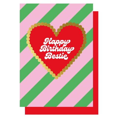Lucky Ink HGD 23 Happy Birthday Bestie (Green/Pink Stripe)