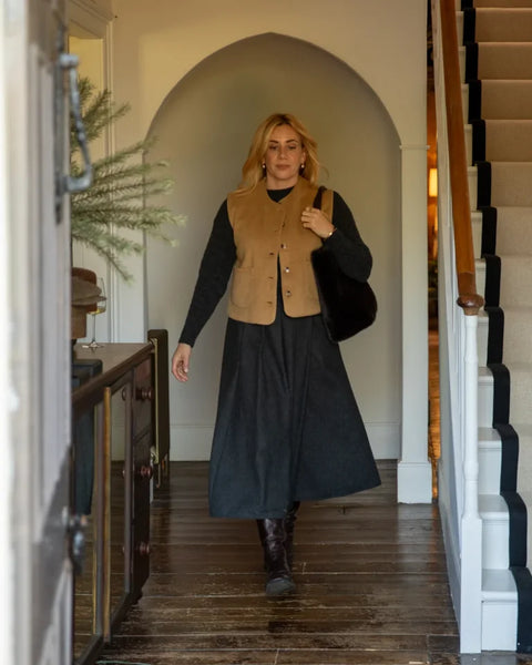 Chalk Hope Skirt In Charcoal