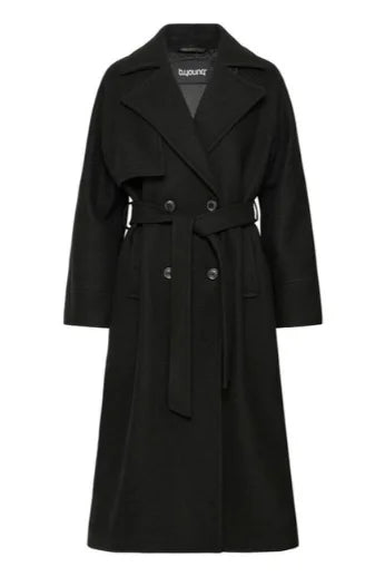B Young Cilia Trenchcoat 2  In Black