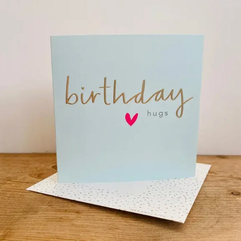 Megan Claire INK16 Birthday Hugs - Gold Foiled Birthday Card