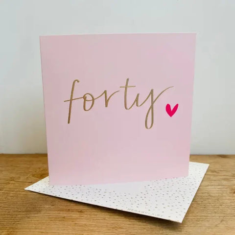 Megan Claire Contempary Age 40 Birthday Card INK40