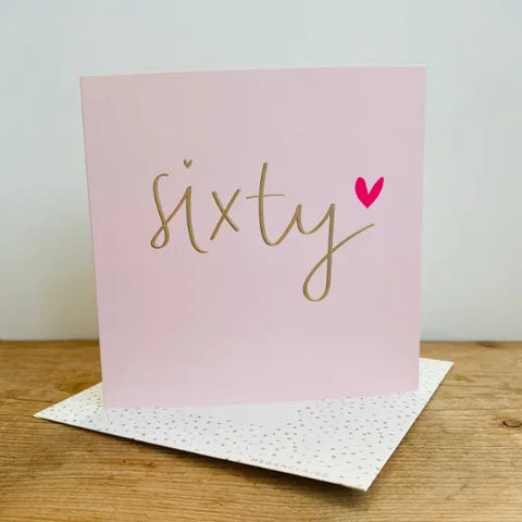 Megan Claire INK60 Contemporary Age 60 Birthday Card