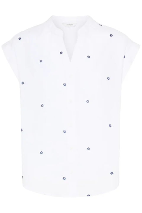 B Young Isilas Shirt In Medieval Blue Flower