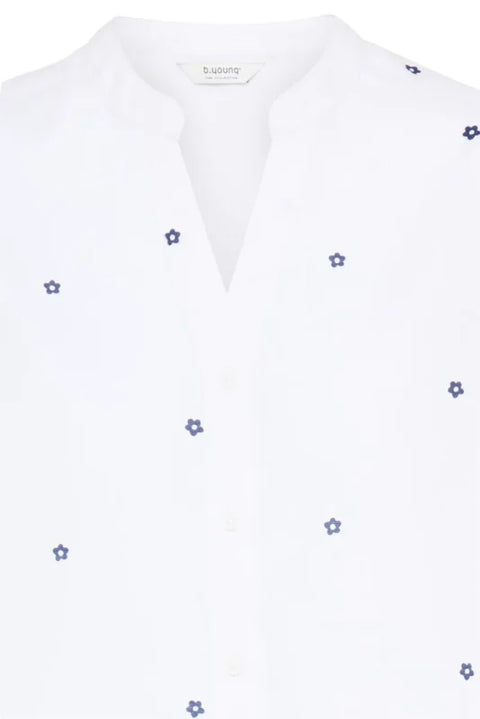 B Young Isilas Shirt In Medieval Blue Flower
