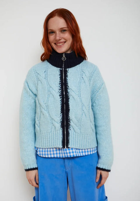 Dr Bloom Jammy Cardigan In Blue