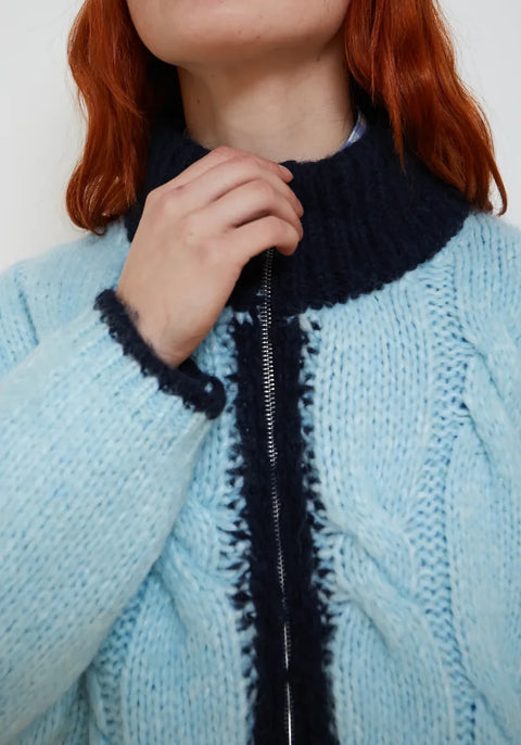 Dr Bloom Jammy Cardigan In Blue