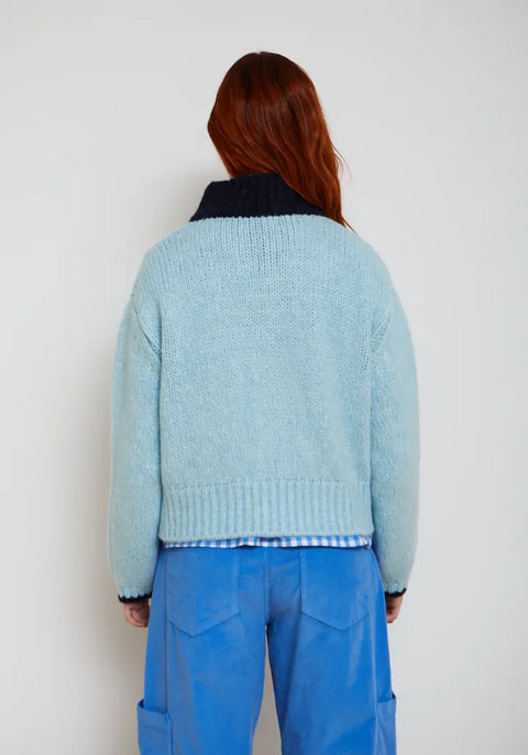 Dr Bloom Jammy Cardigan In Blue