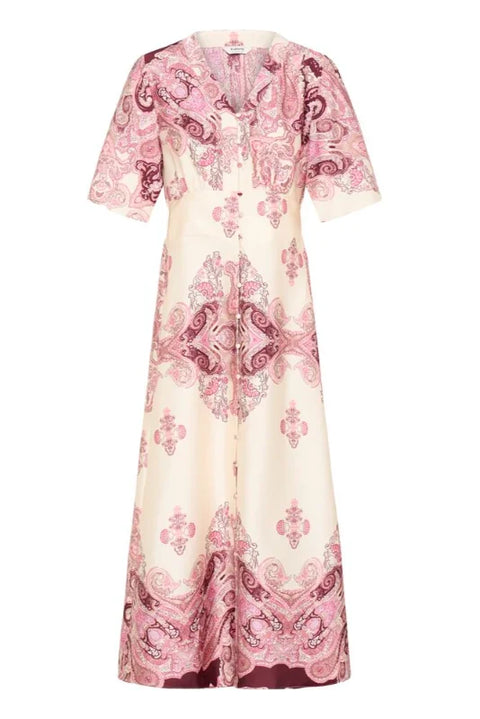 B Young Jannike Dress 2 In Birch Paisley