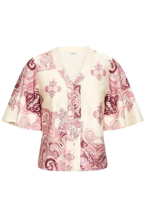 B Young Jannike Shirt In Birch Paisley