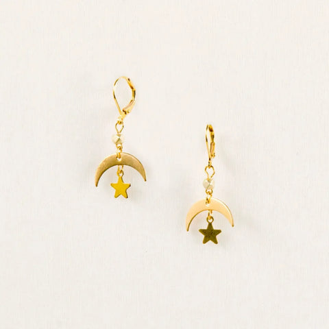 Altiplano JEA418GO Moon and Star Earring | Gold