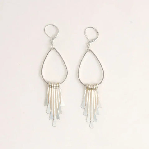 Altiplano JEA428SI Paddle Pin Fringe Earring | Sliver